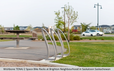 Wishbone TENAJ 2 Space Bike Racks at Brighton Neighbourhood in Saskatoon Saskachewan-1